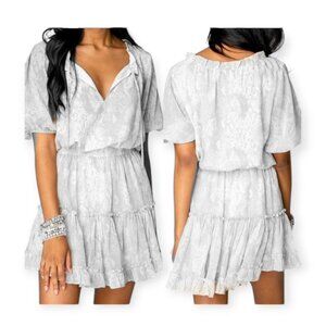 NWT $120 Buddy Love Ray Mini Dress In Gray Snakeskin Print - Size Small